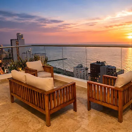 Luxury Duplex Bocagrande With Bay & Ocean Apartamento *